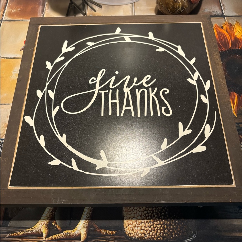 Michaels Black and White 'Give Thanks' Frame